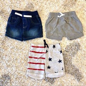 Baby Boy 3 Pc Shorts Bundle 6-9 Months (Cat & Jack, First Impressions)